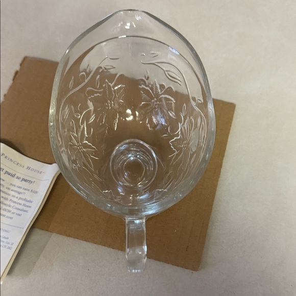 Princess House Fantasia Clear Glass Saucer Server Gravy Bowl - Picture 3 of 7